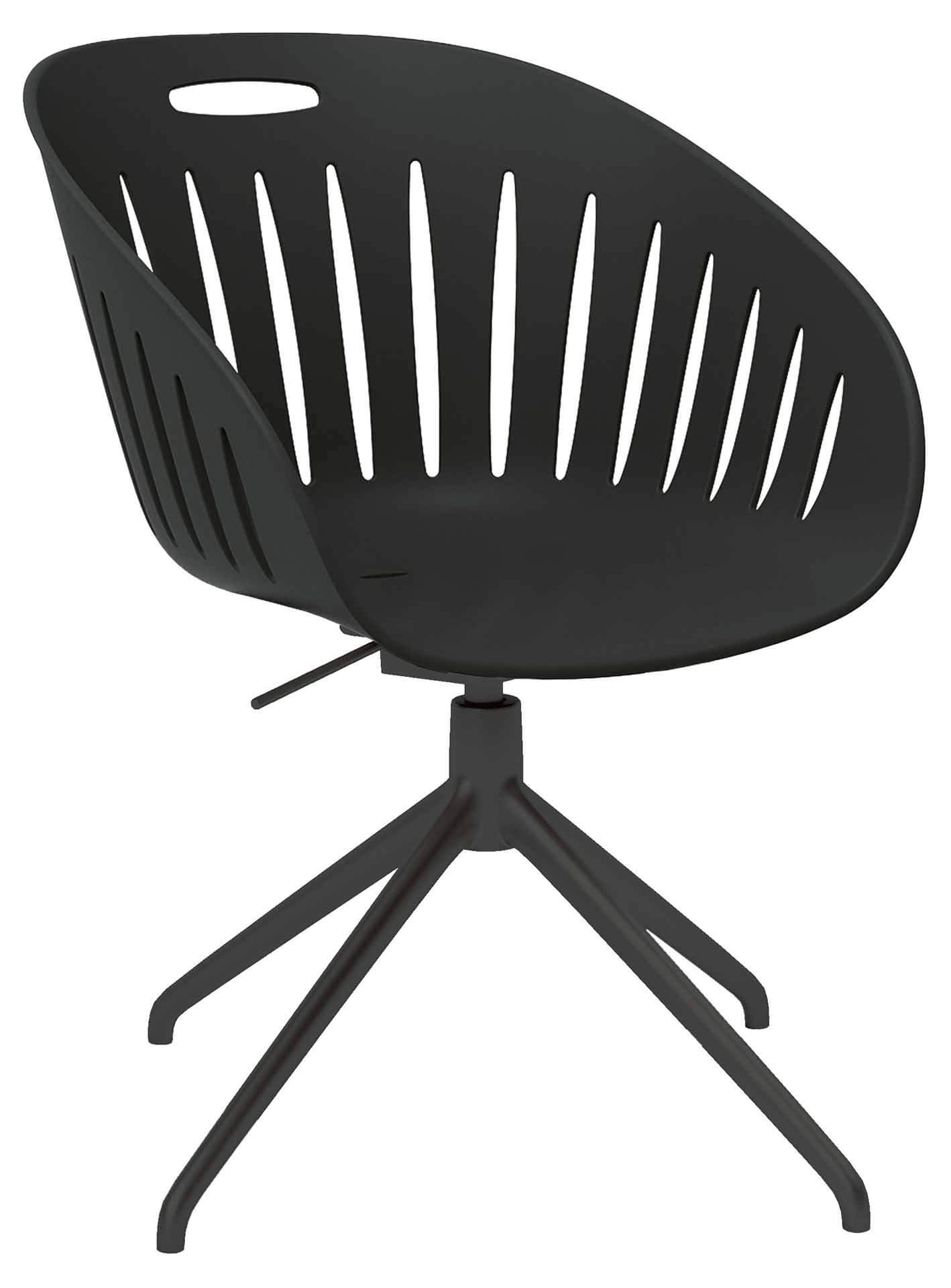 Drehstuhl Fynn schwarz/anthrazit mit Dondola Sitzgelenk