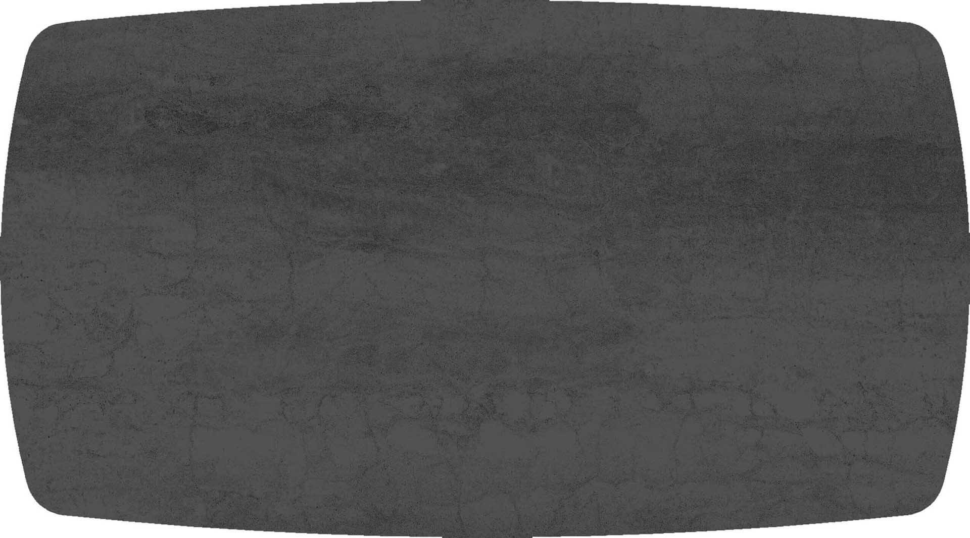 Tischplatte 180x100cm Bootsform, Keramik pietra anthrazit (6mm)