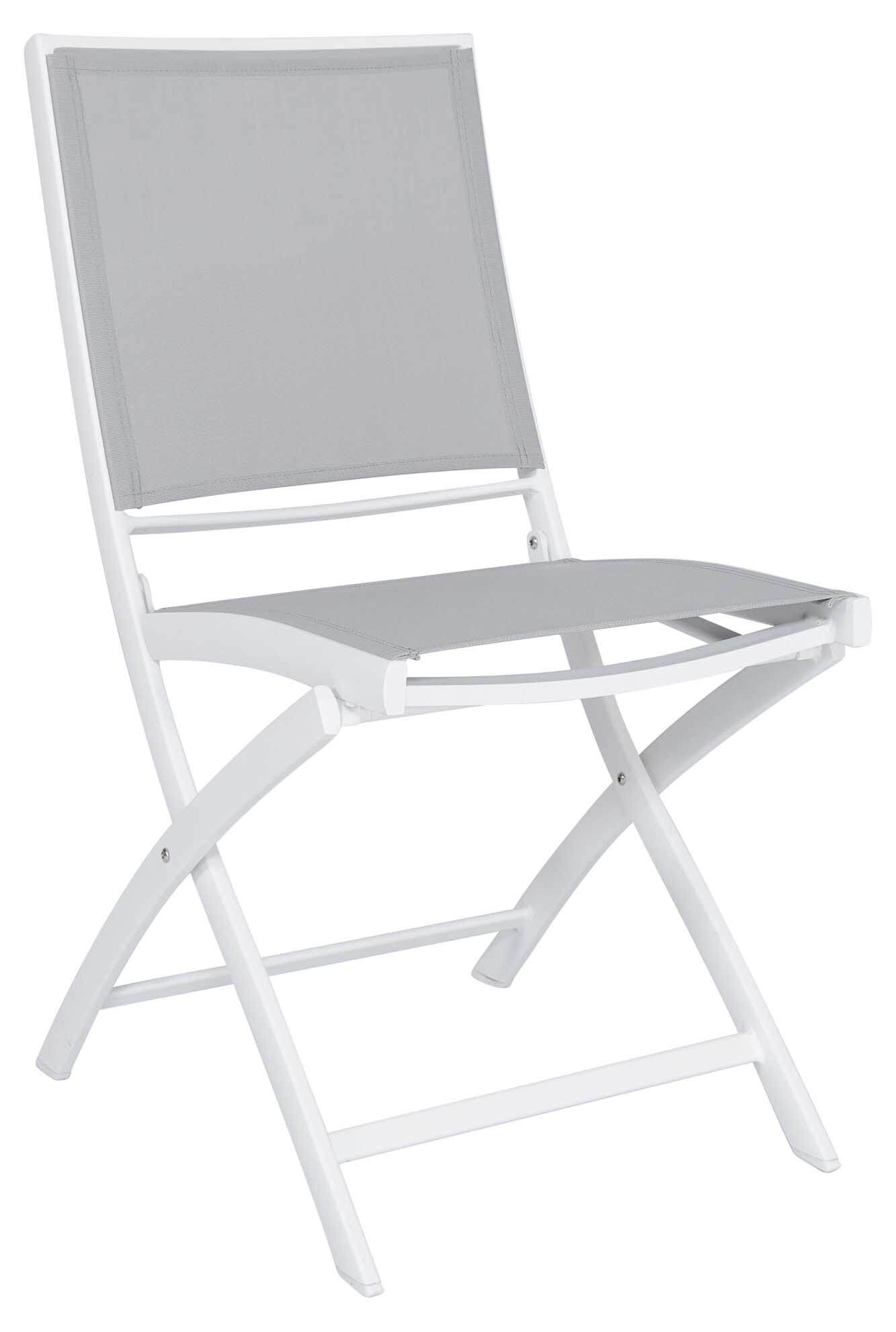 Feodal Klappstuhl weiß/hellgrau