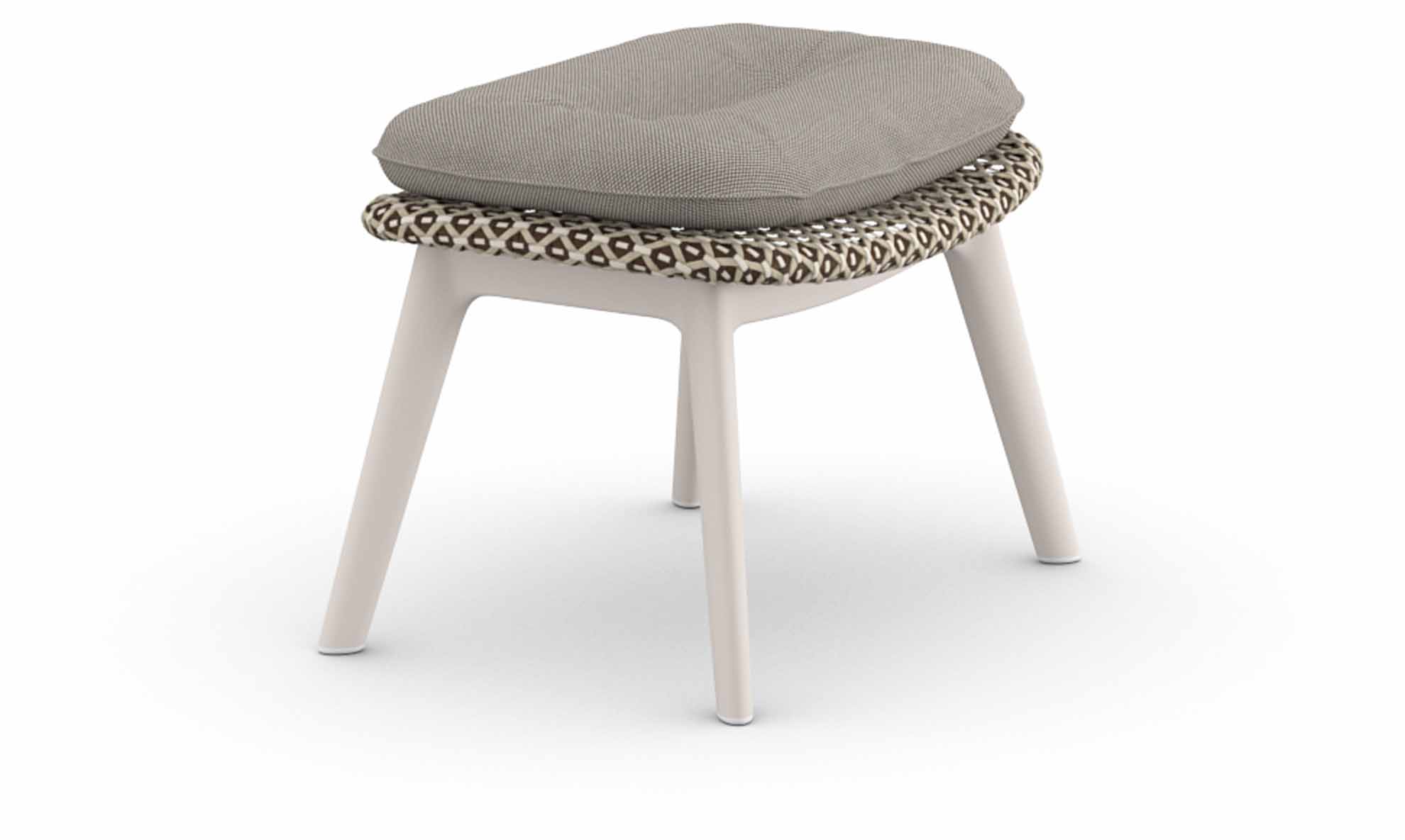 Set MBRACE Hocker lipari/pepper, Kissen 472 natura taupe