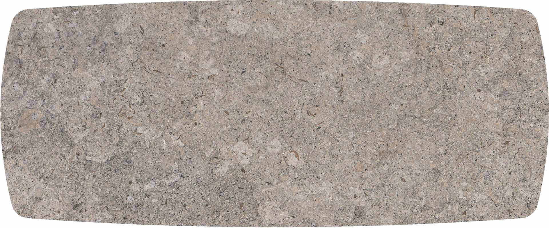 Tischplatte 240x100cm Bootsform, Dekton pietra grigio (8mm)