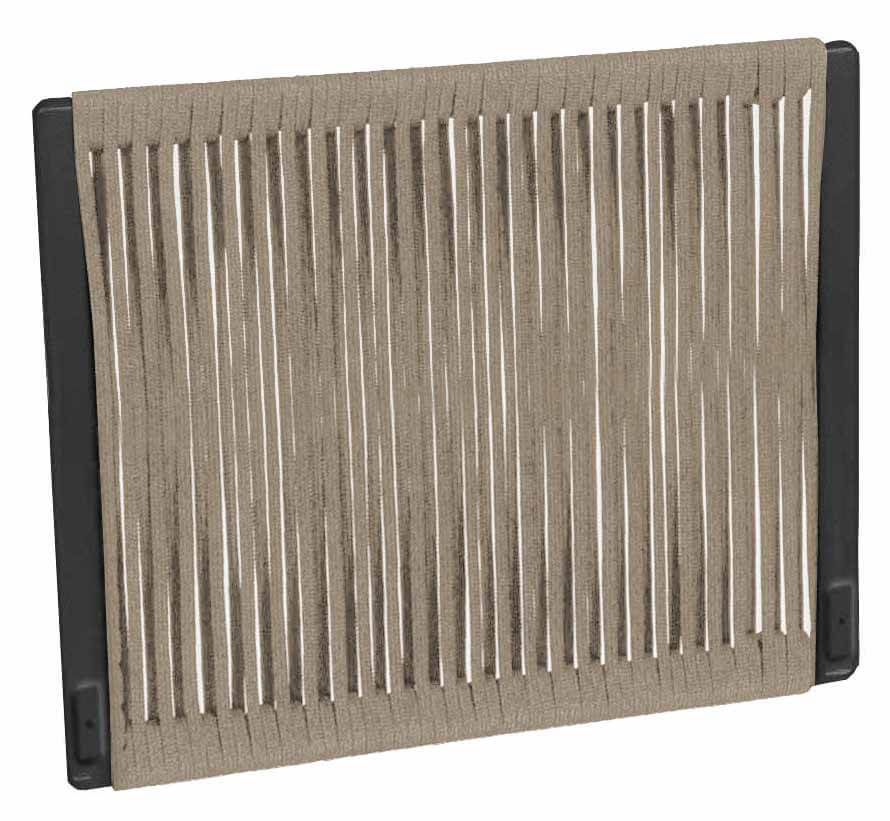 Durbuy Rückenlehne, eisengrau/beige uni straight weaving