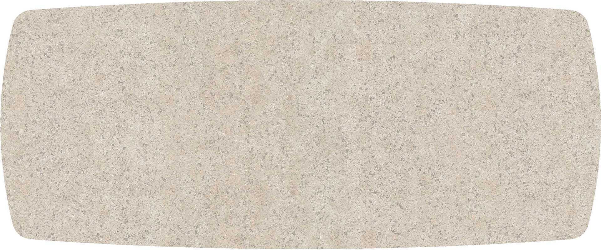 Tischplatte 240x100cm Bootsform, HPL jupiter sand (8mm)
