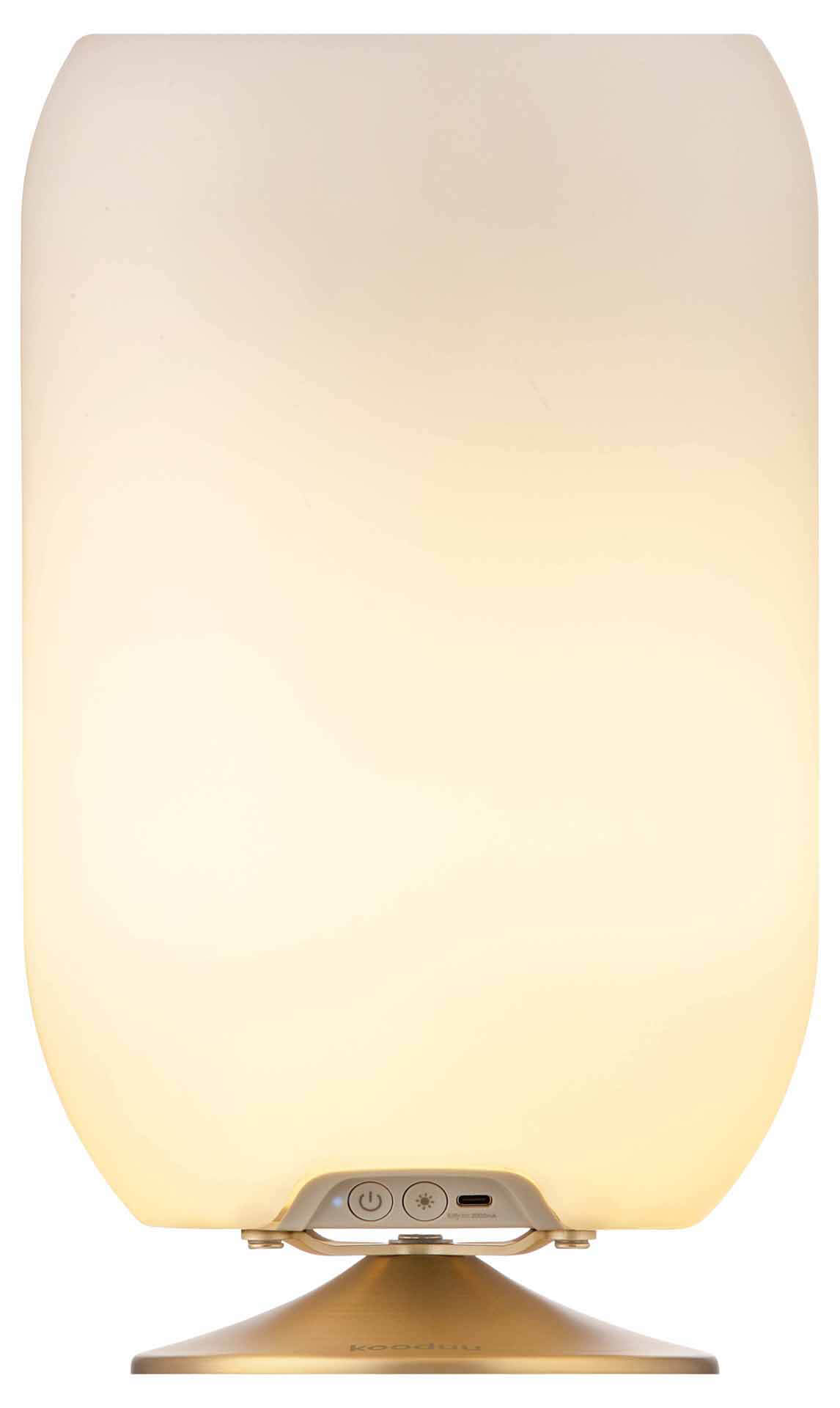 ATMOS LED Leuchte mit Bluetooth-Lautsprecher und Getränkekühler, brushed silver