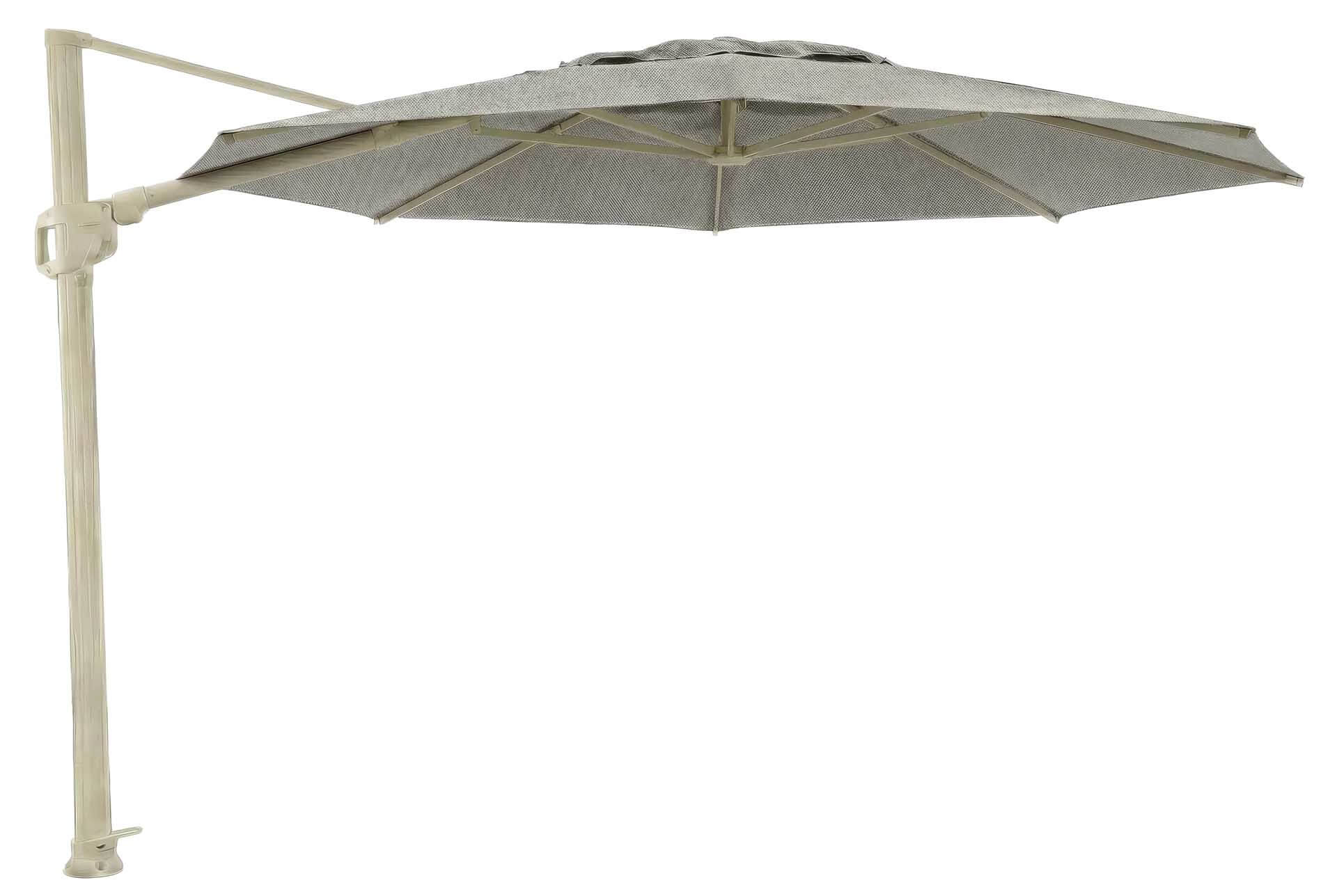 Solara Luxe Freiarmschirm 350cm rund, dune/smoke