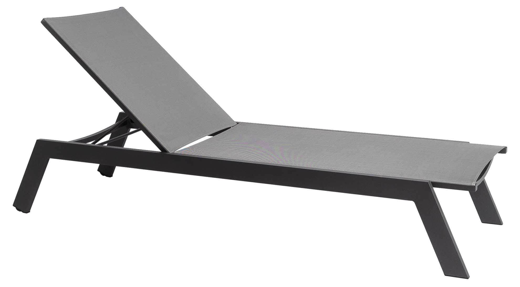 Vigo Sonnenliege, eisengrau/silbergrau