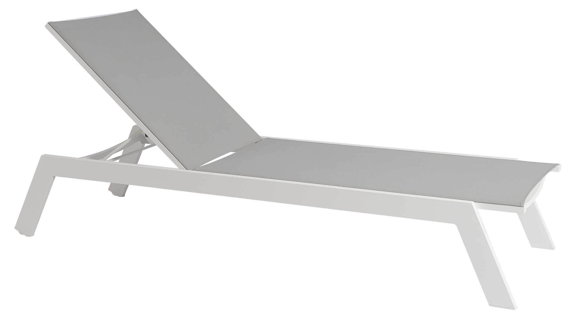 Vigo Sonnenliege weiß/hellgrau