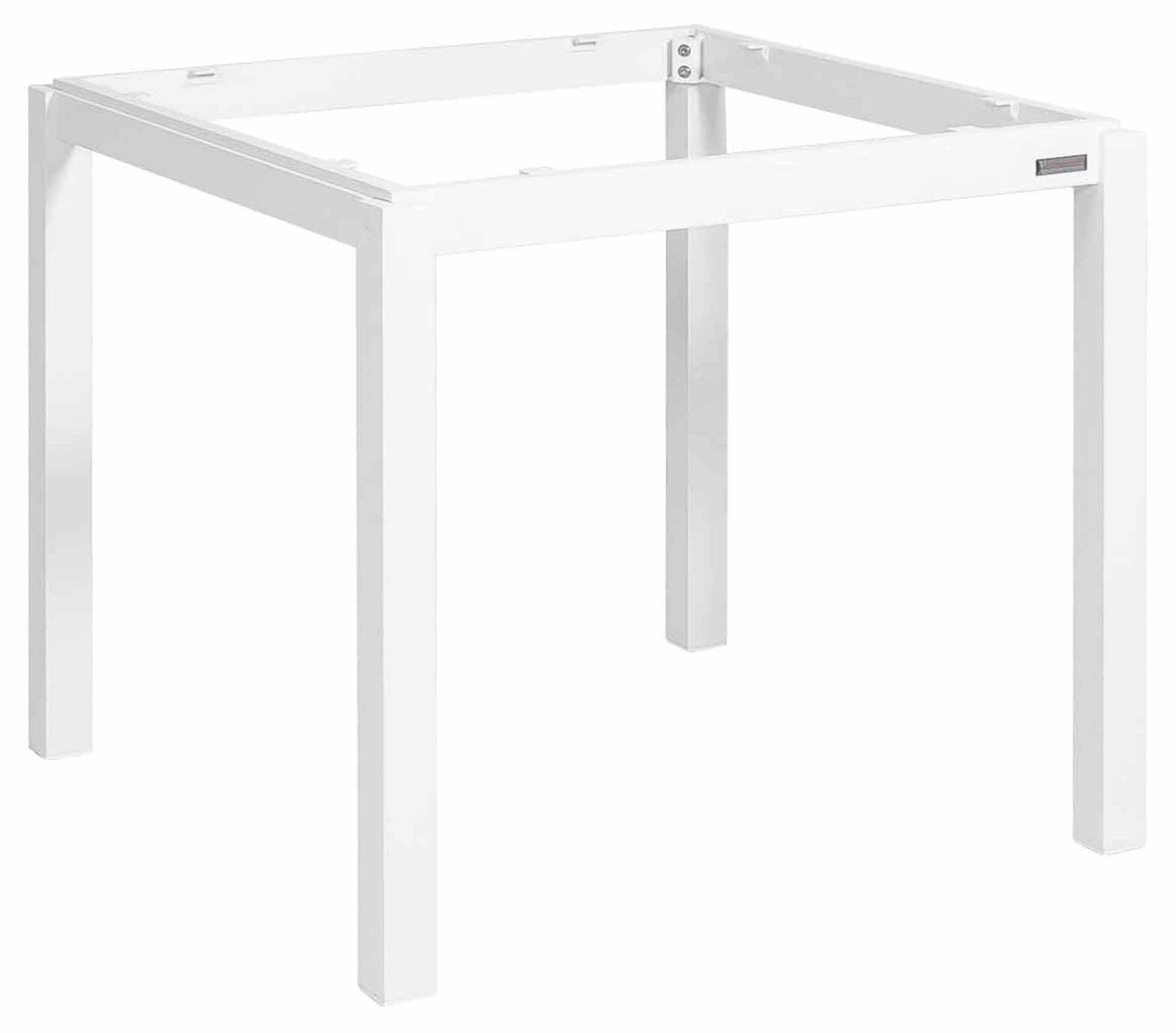 Lugo Tischgestell 80x80cm quadratisch, weiß