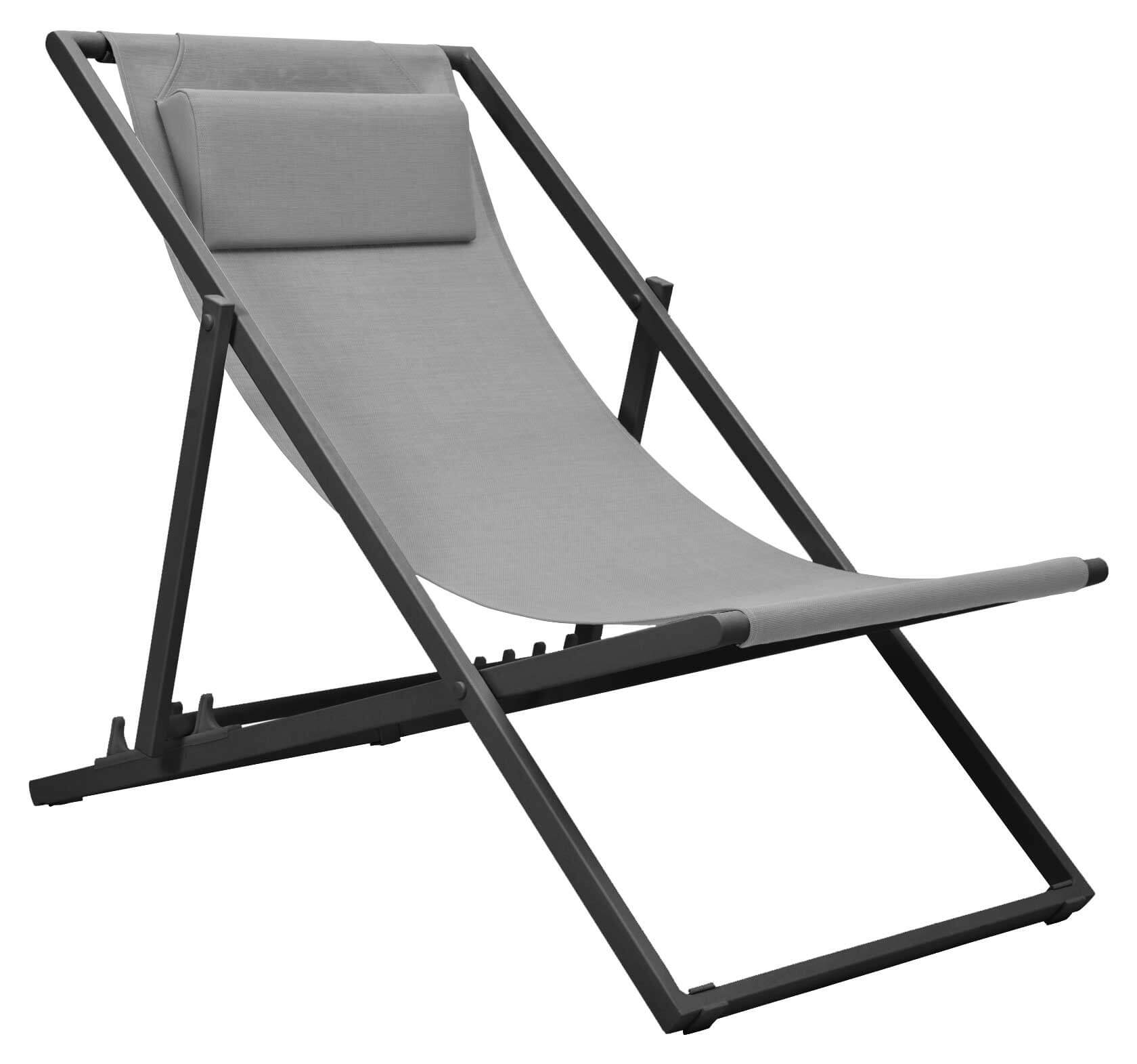 Libec Beacher Liegestuhl, eisengrau/silbergrau