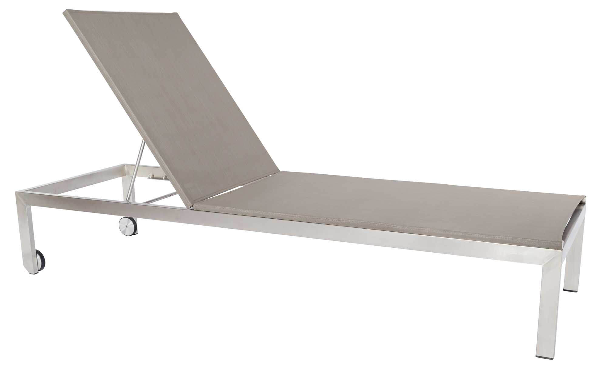 Chester Sonnenliege, Edelstahl/taupe