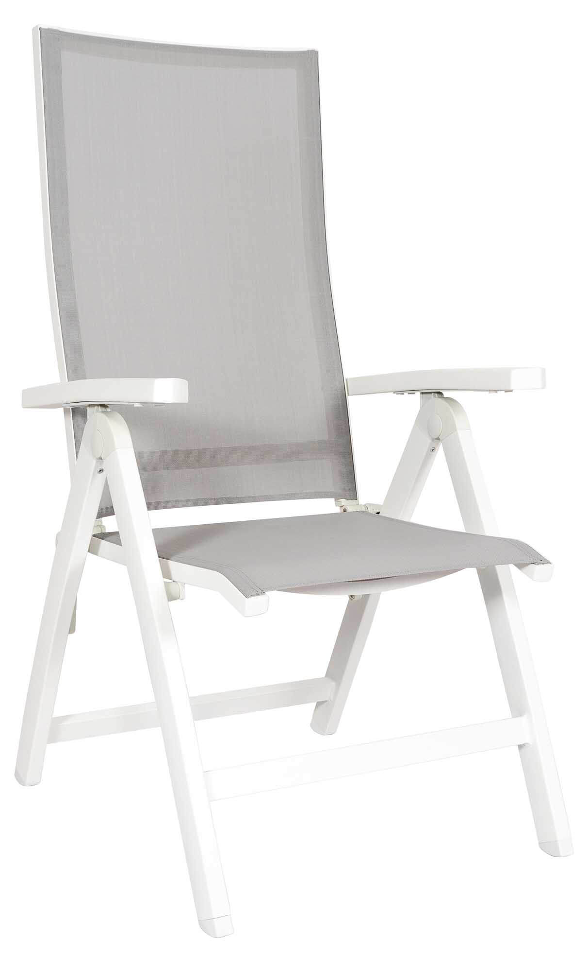 Tinos Verstellsessel weiß/hellgrau