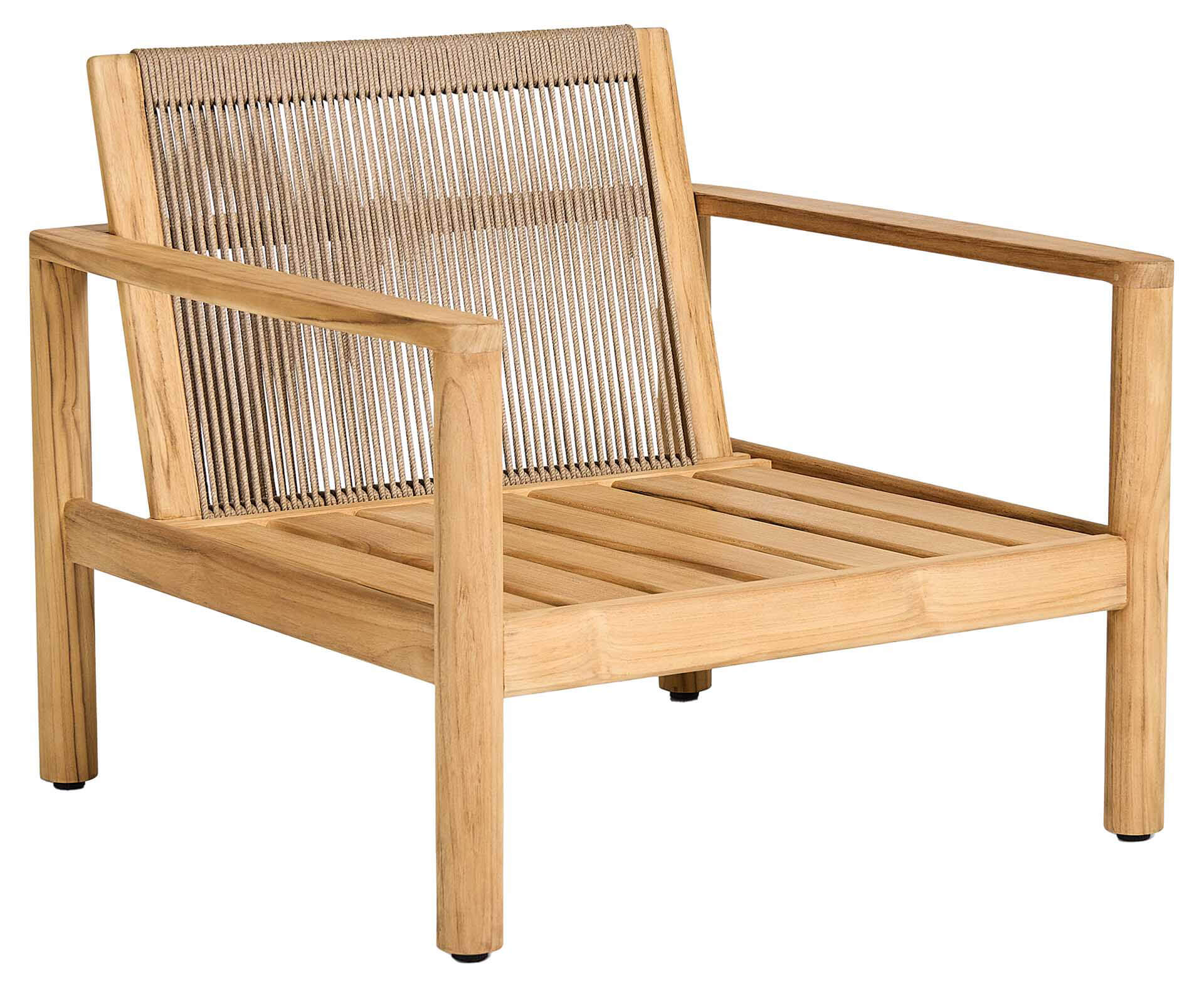 Noia Lounge Sessel, Teak/Rope natural twisted